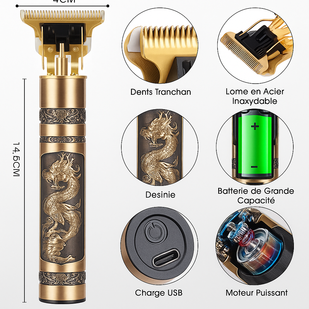 ✨ Mini Tondeuse Portable Dorée – Précision & Élégance au Quotidien