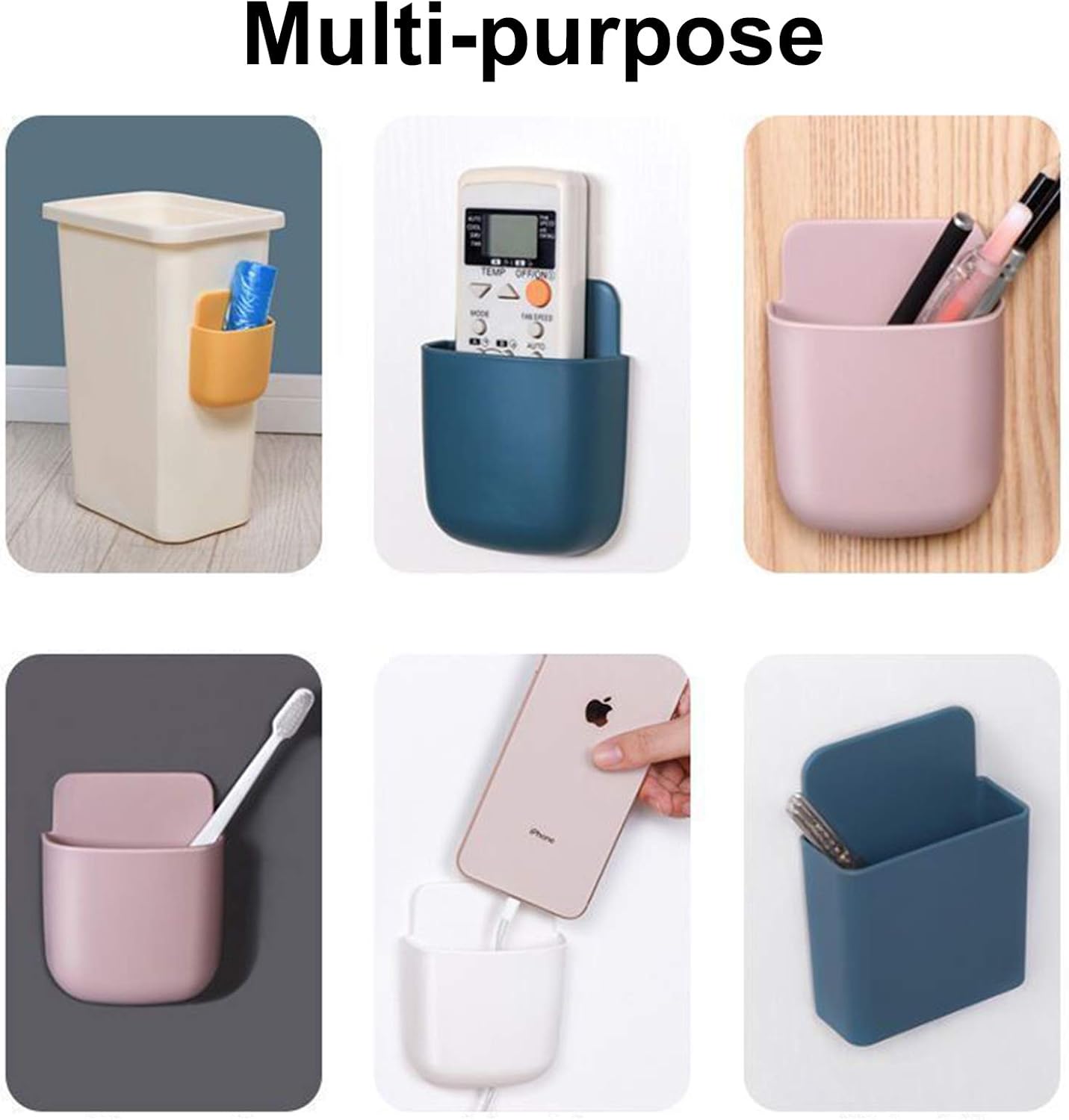 Organisateur Mural Multifonction – Boîte de Rangement pour Télécommandes & Téléphones
