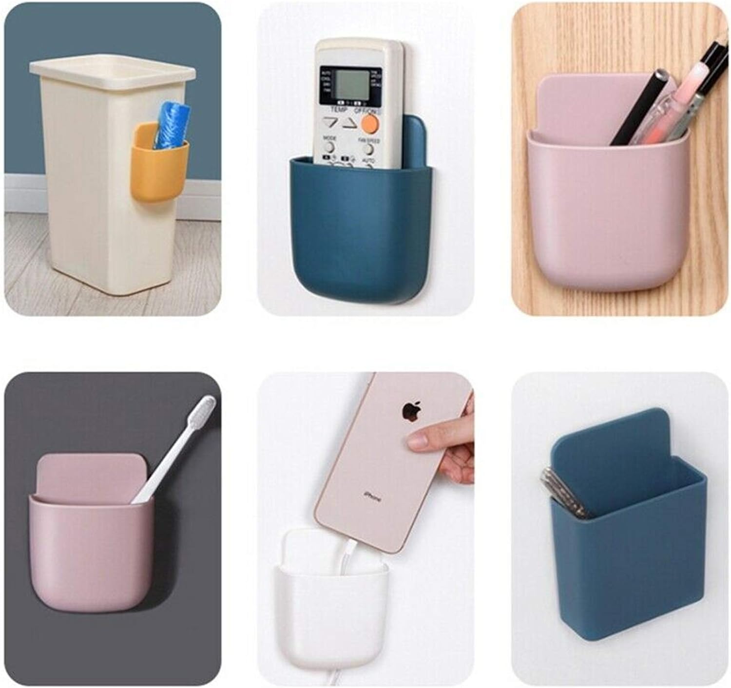 Organisateur Mural Multifonction – Boîte de Rangement pour Télécommandes & Téléphones