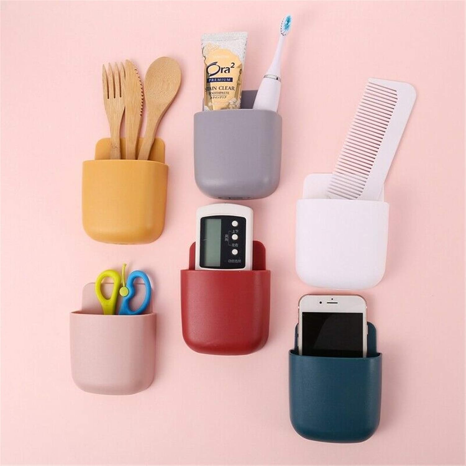 Organisateur Mural Multifonction – Boîte de Rangement pour Télécommandes & Téléphones
