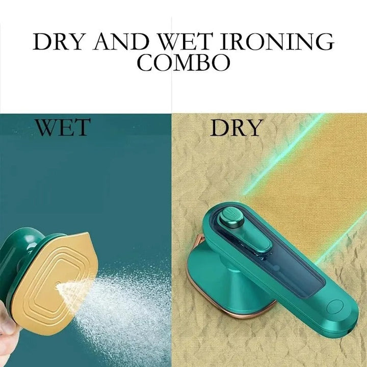 Fer à repasser portable à micro-vapeur - Repassage à sec et à l'eau en double mode - Portable et à chauffage rapide