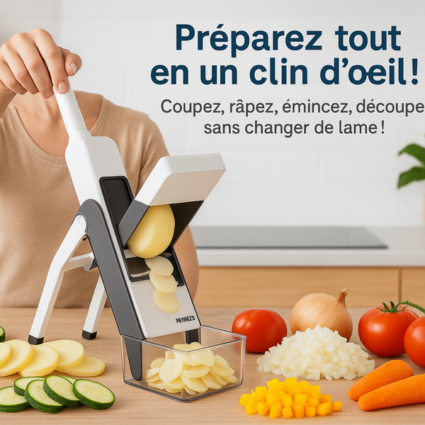 🥗 Coupe-Légumes Multifonction – Gagnez du temps en cuisine !