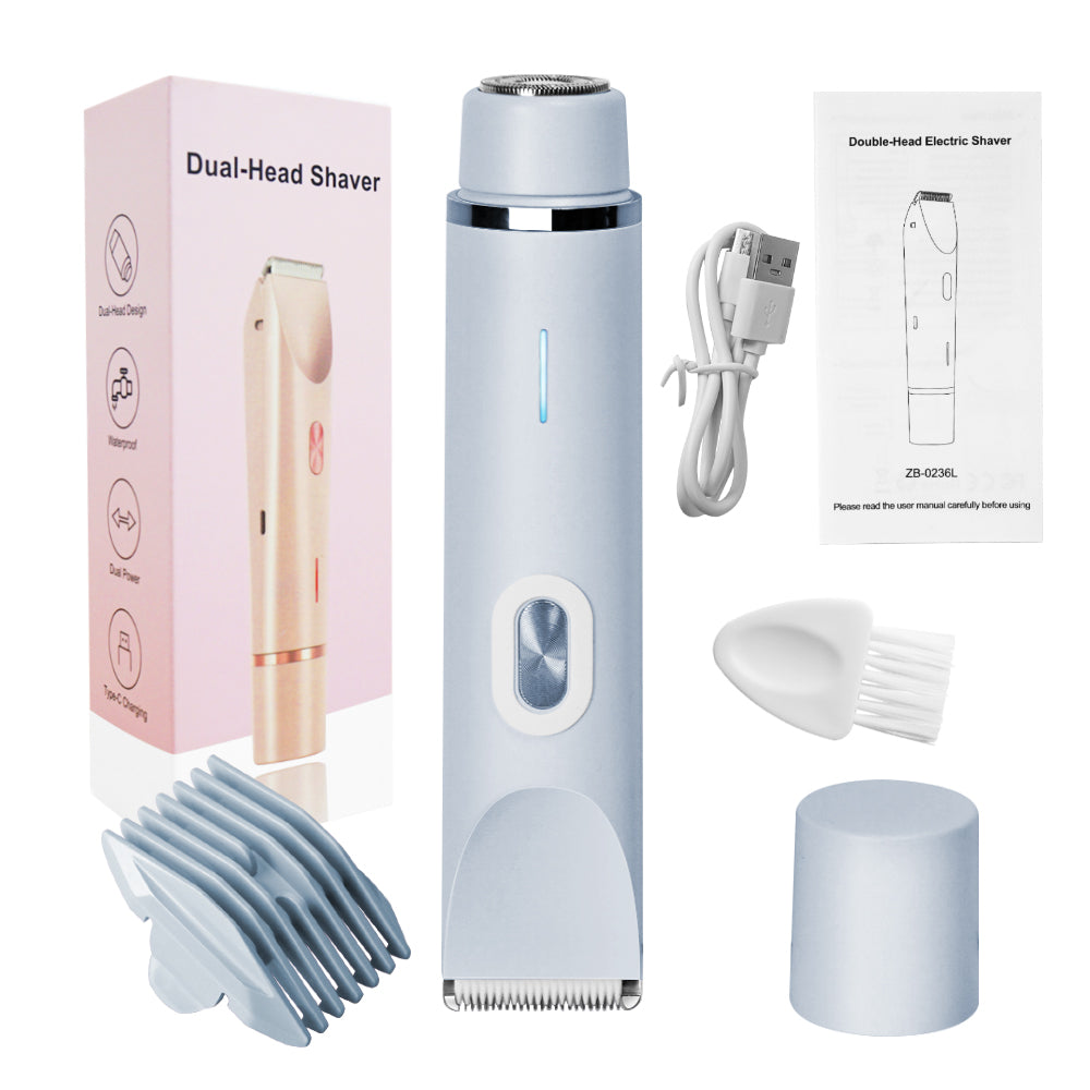 2 en 1 Épilateur & Rasoir Électrique pour Femmes – Corps, Visage, Nez, Aisselles & Zone Bikini