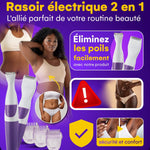 Charger l'image dans la galerie, Rasoir Électrique 2 en 1 – Tondeuse + Rasoir Rechargeable +sérum contre les acnés et poils incarnés après rasage OFFERT
